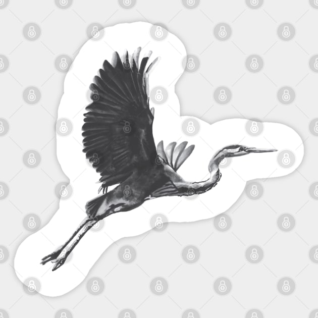 Great Blue Heron Sticker by baileyemilee